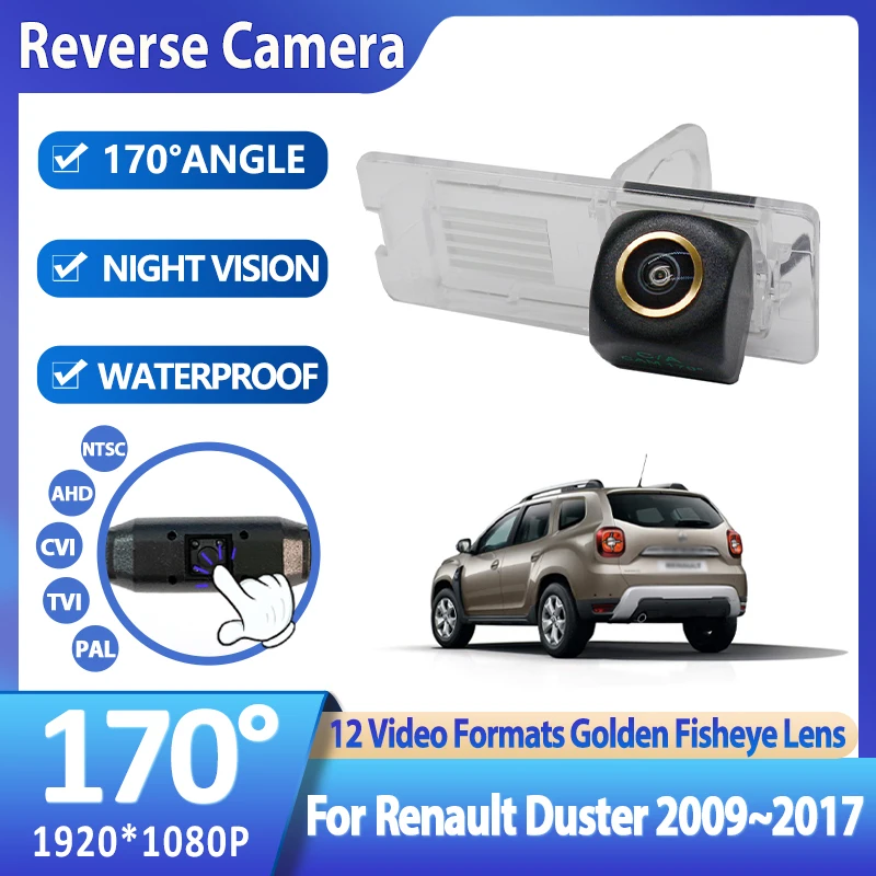 

CCD HD Night vision Golden Fisheye Lens Special Car Rear View Reverse backup Camera For Renault Duster 2009~2014 2015 2016 2017