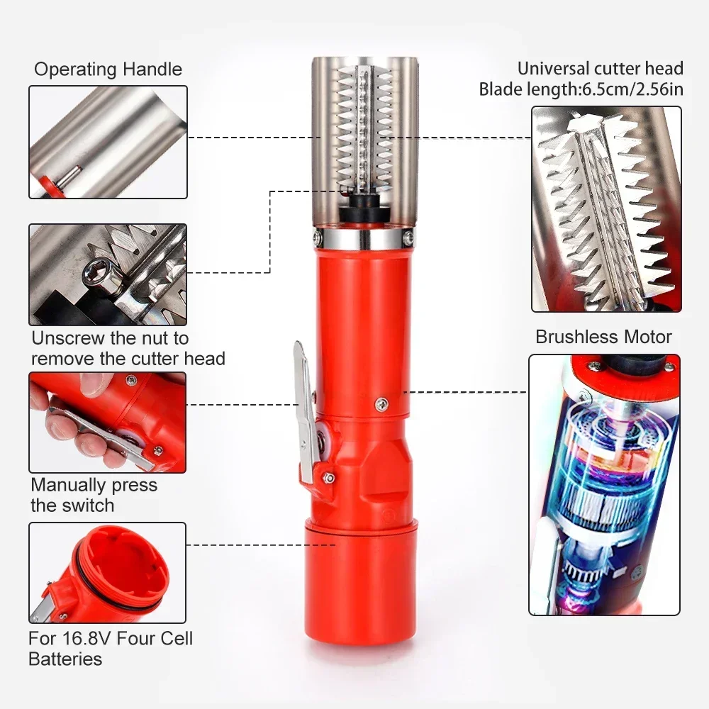 Hormy Portable Electric Fish Scaler Remover Cleaner Fishing Scalers Planer Descaler Charging Fish Knife Seafood Kitchen Tools