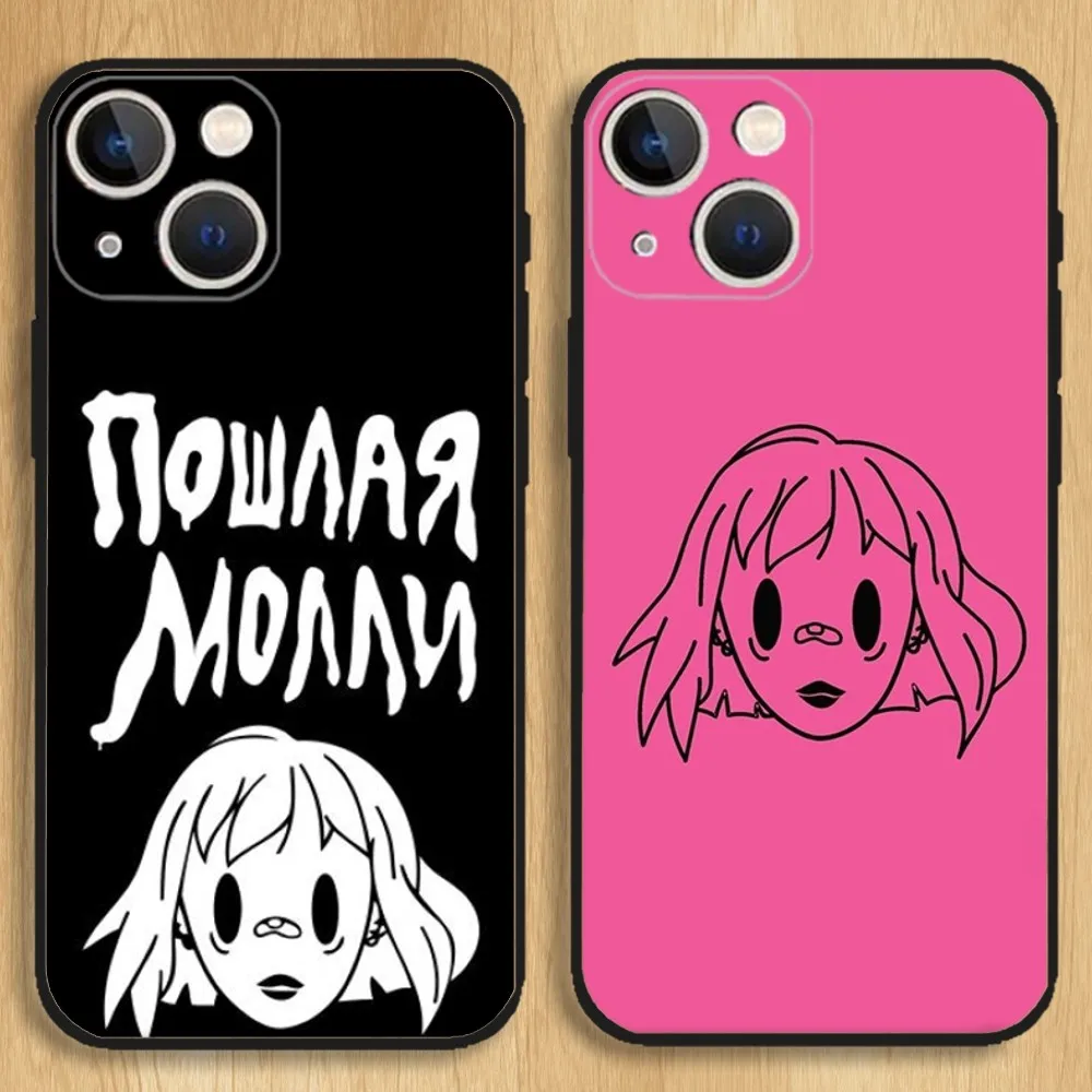 

Poshlaya Molly Singer Phone Case For iPhone15,14,13,12,11,Pro,Max,Plus,Mini,X,XS,XR,8,7,6,S,Plus,SE Soft Black Case