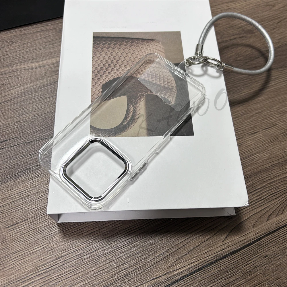 حافظة Mi 14T من الكروم بأزرار شفافة ناعمة من البولي يوريثان الحراري لهاتف Xiaomi 13T Pro 11 Lite 12 14 15 كابا مع حزام يد من جلد البولي يوريثان #1