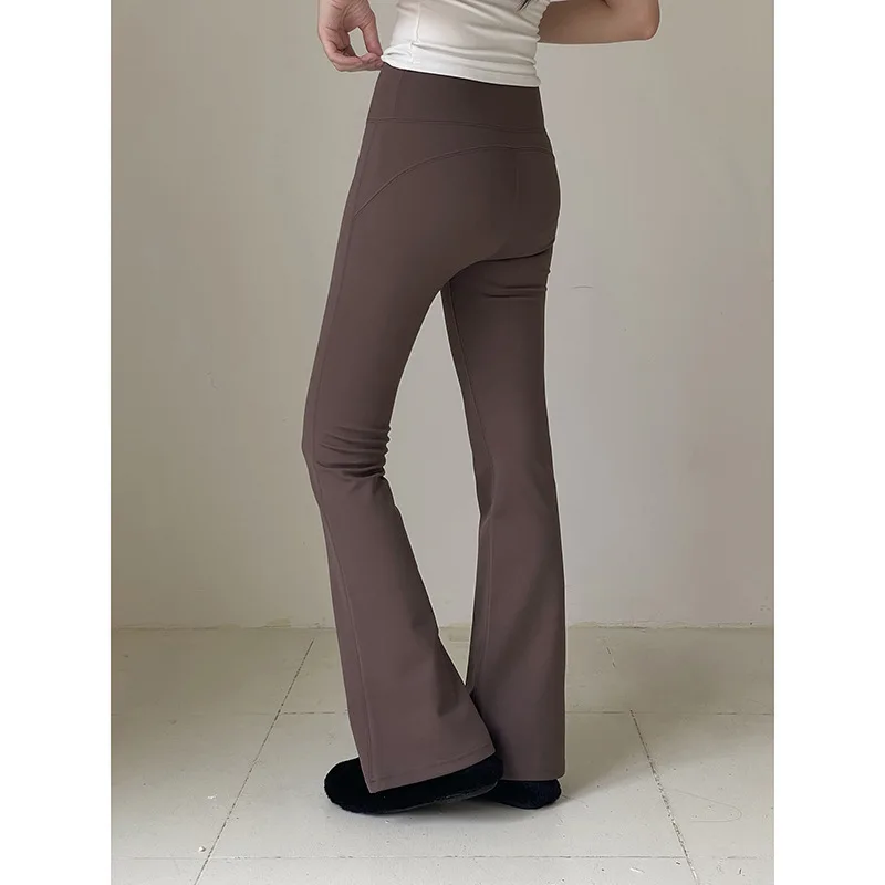 High Waist Furry Fisc Yoga Pants  Sle Base Layer Trousers Winter New Model Supermodel Long Pants Nylon Fabric