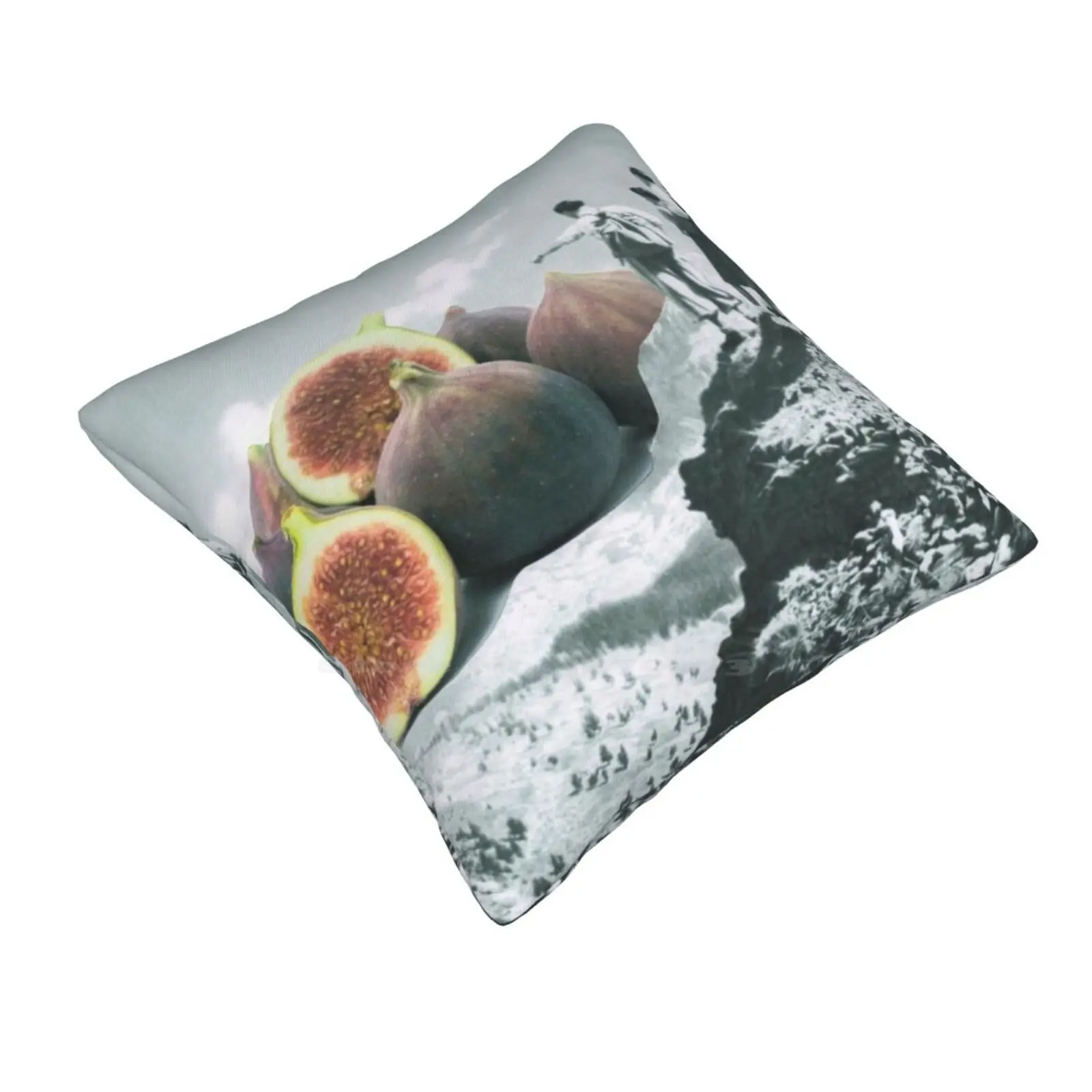 Fig Dreams Home Sofa Car Waist Throw Pillowcase Fig Food Kitchen Fruit Landscape Beautiful Collage Artist Graphic Pastel Cut