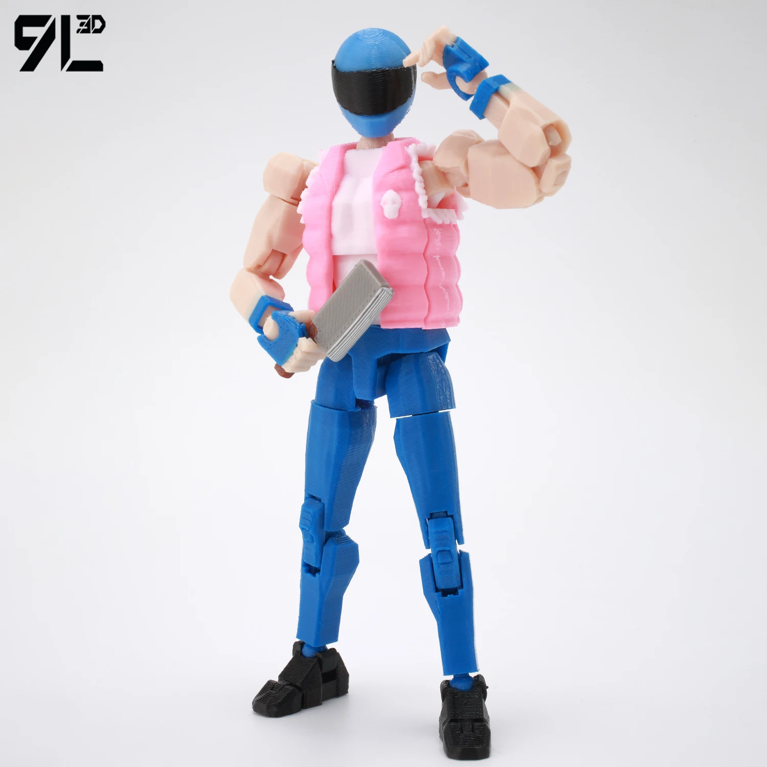9L3D Miami Motorcycle Rider Action Figure Fully Articulated Multi-Joint Dummy13 Lucky13 T13 Doll PETG Collectible Model Gift Toy