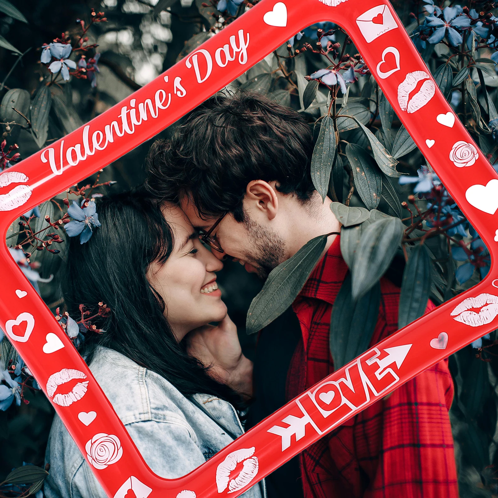 

Inflatable Heart Shaped Frame Valentine Day Decorations Plastic Wedding Proposal Photobooth Props Fun Photo Accessories Party