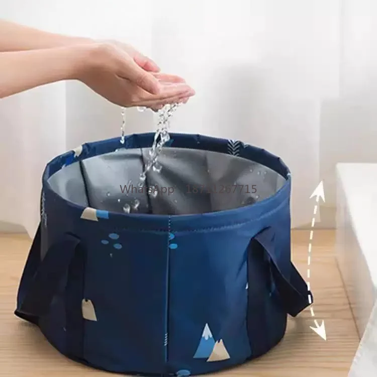 Japanese Foldable Portable Laundry Basin Large Collapsible Compression Bucket Travel Outdoor Wash Tub