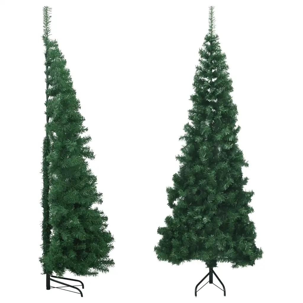 vidaXL Corner Artificial Christmas Tree Green 210 cm PVC/Christmas decorations/Christmas tree