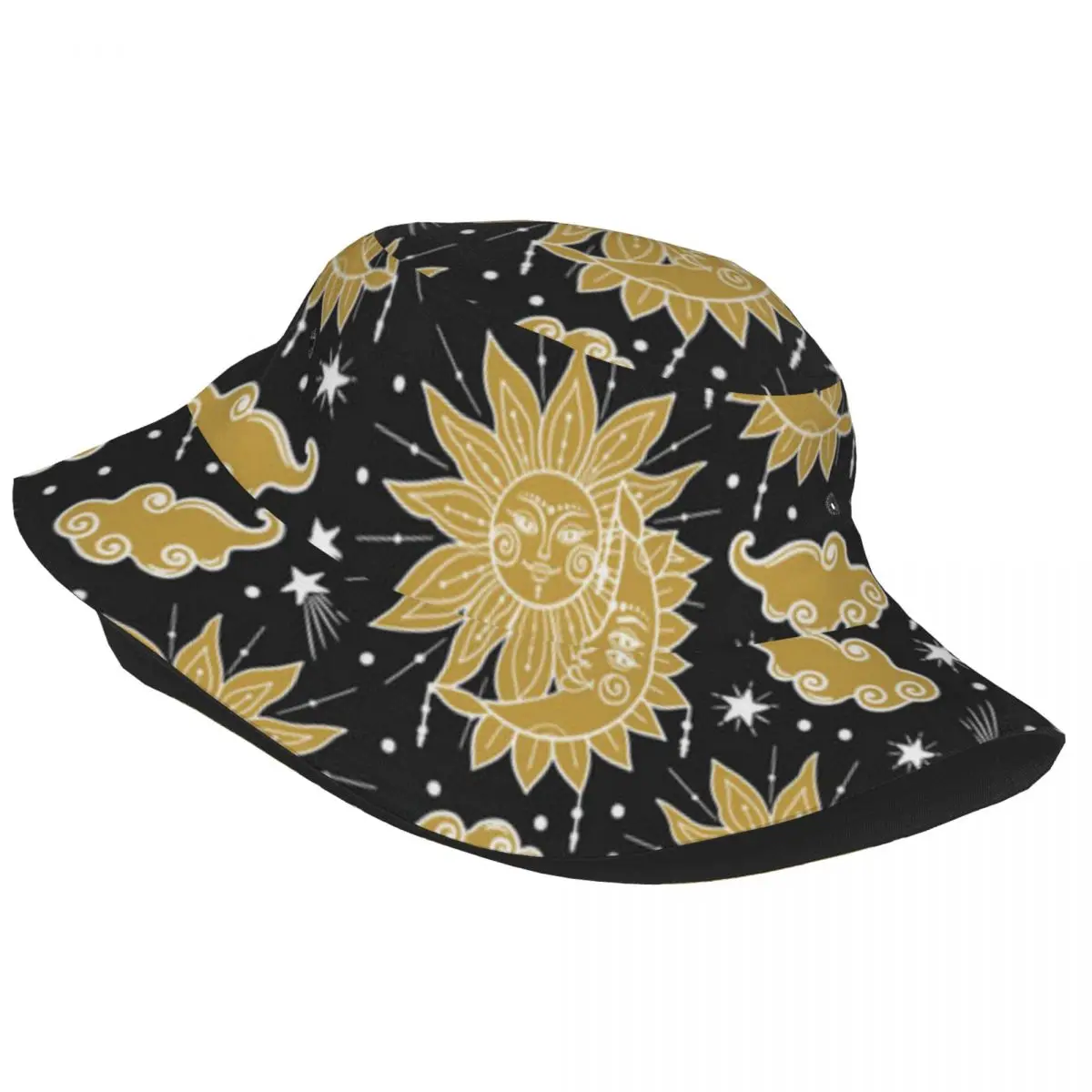 Celestial Space Universe Print Unisex Casual Sun Hat Bucket Bob Hip Hop Cap Fisherman Panama