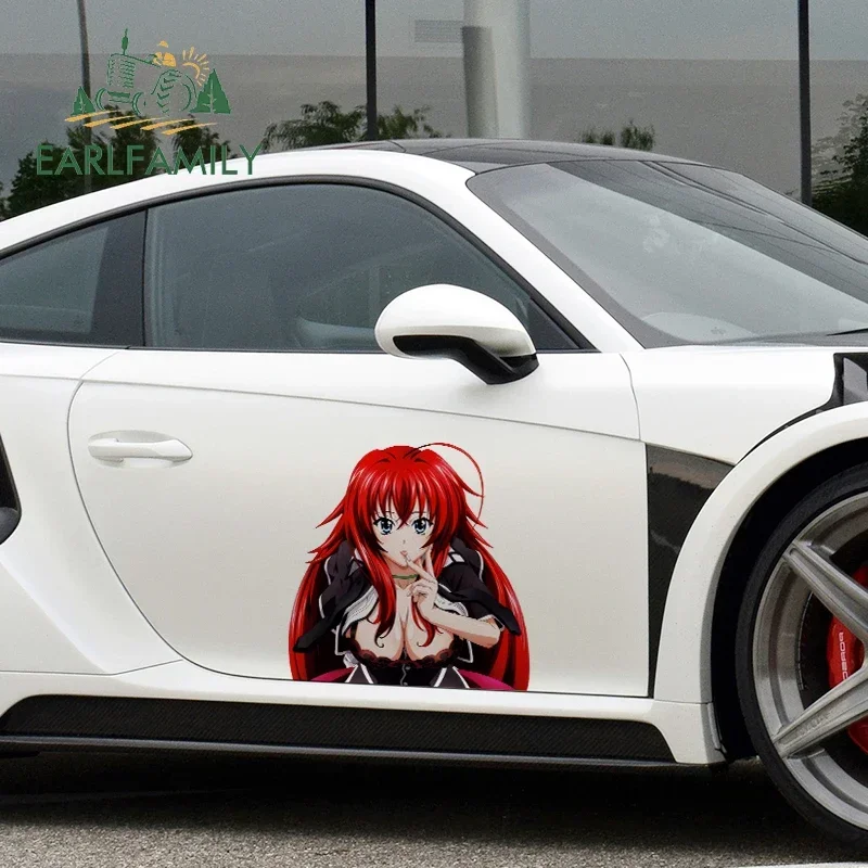 EARLFAMILY 43cm X 43cm Rias Gremory Anime Car Stickers And Decals For Sunscreen Car Door Protector Hood Sexy Waterproof Car Wrap