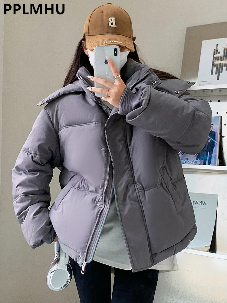 Hooded Winter Parkas Jackets Women Korean Thicken Down Cotton Coats Casual Warm Chaquetas New Loose Snow Wear Fluffy Abrigos