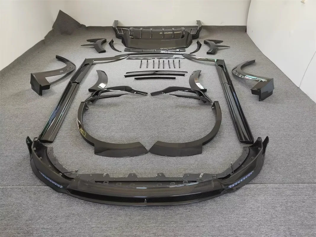 For  Levante Body Kit True Carbon Fiber M-Style Front Lip Side Skirts Rear Diffuser Spoiler for Upgrading  Product