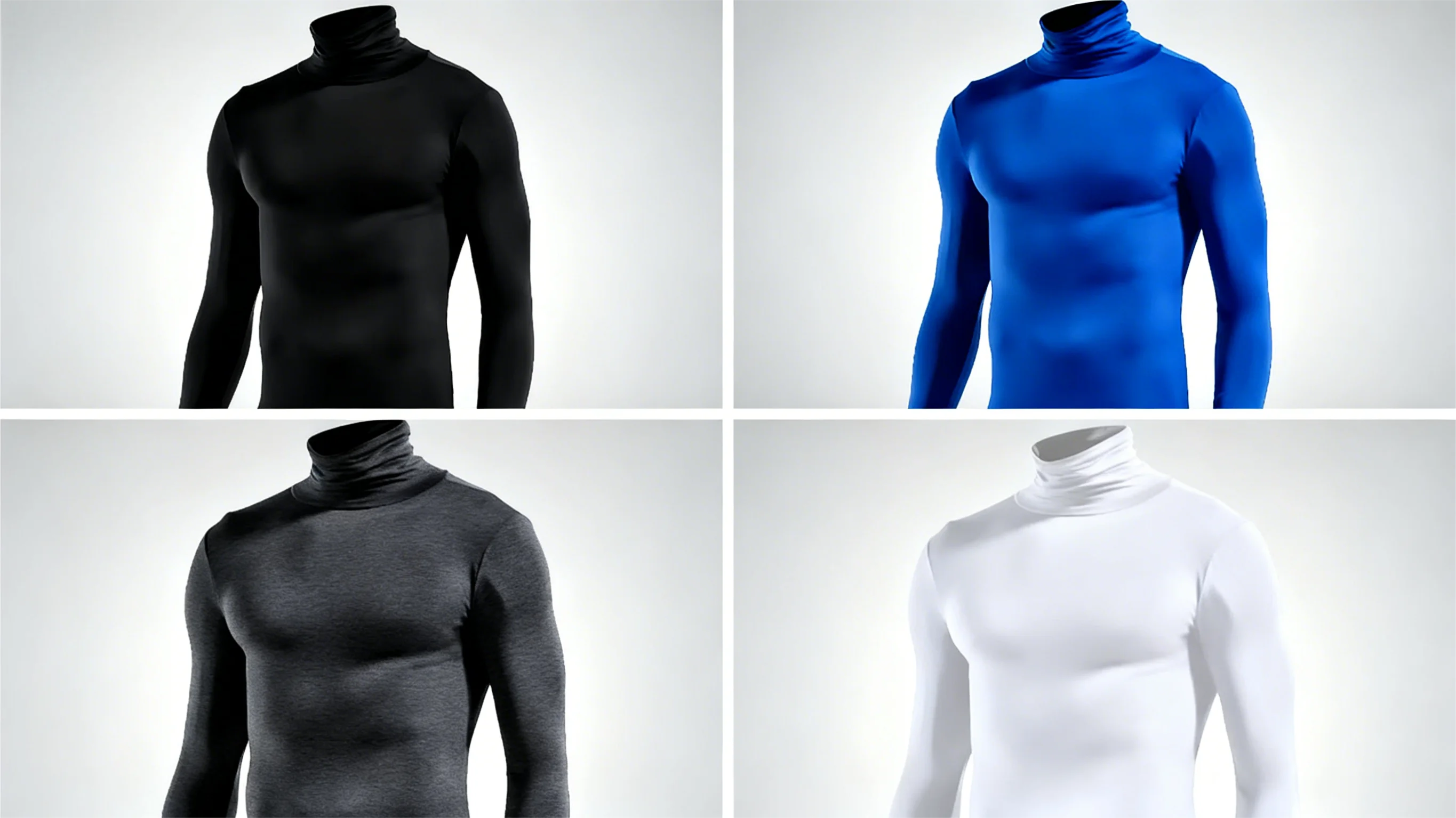 

Men's Autumn Thermal Underwear Top Warm Winter Tights Turtleneck Thin Bottoming Shirt Single Slim Top