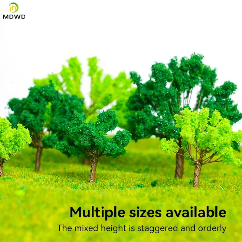 3CM 4CM 5CM Z Schaal Miniatuur Draadboom Model Bergzand Tafeldecoratie Bouwstenen DIY Groene Boom