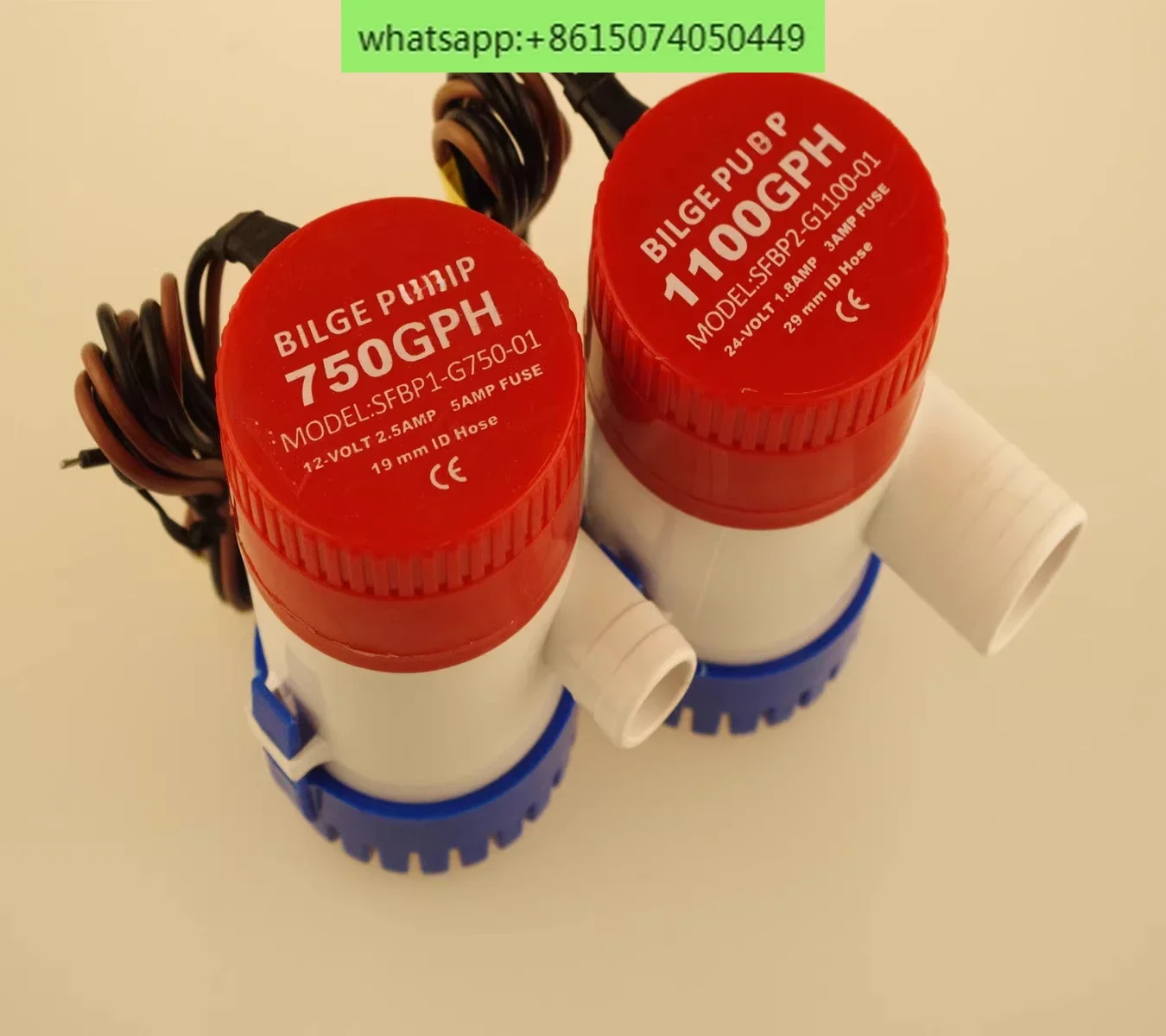 

12V/24V DC submersiblepump bilge pump cruise yacht drainagepump marine waterpump 750 1100GPH