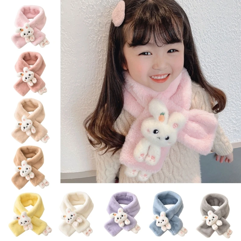 Furry Scarf Autumn Winter Plush Thick Warm Scarf Child Kids Scarf