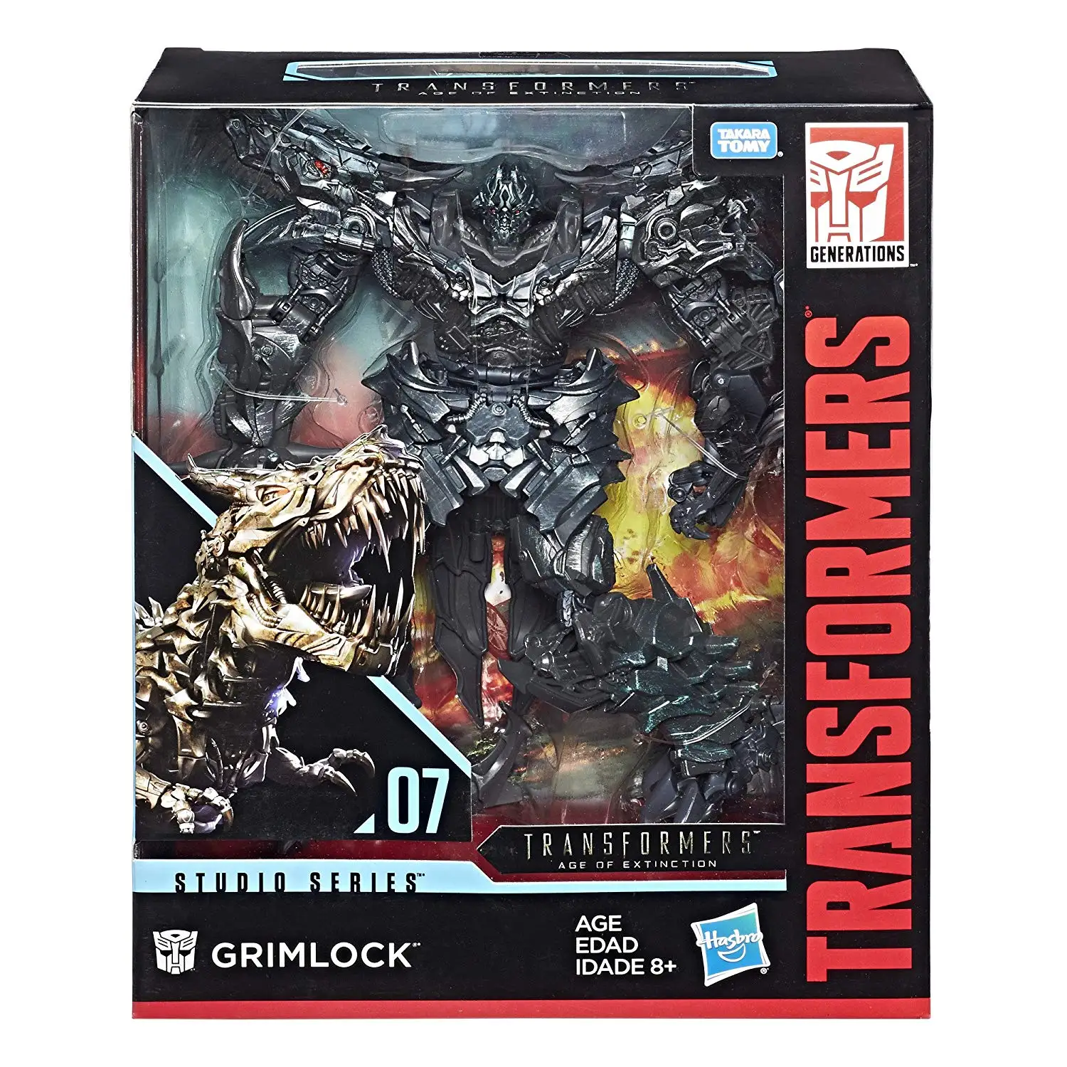Auf Lager Hasbro Transformed Toys SS07 Grimlock Studio Series Film 4-Leiter Level L Roboter-Dinosaurier-Robotermodell-Actionfiguren