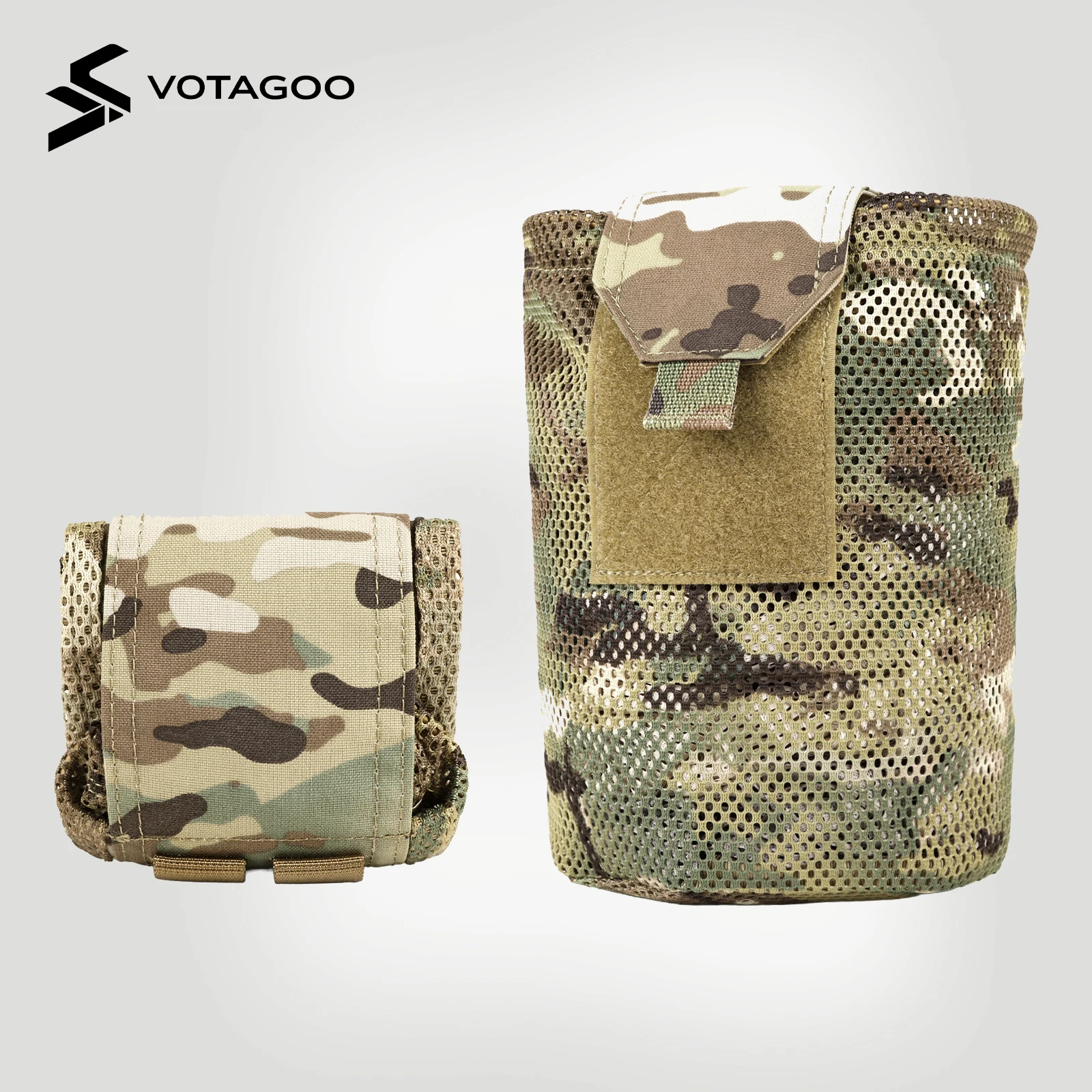 VOTAGOO TYR Folding Tactical Storage Bag, Recovery Bag, MOLLE Accessory Pouch for Tactical Vests, Magazine Pouch