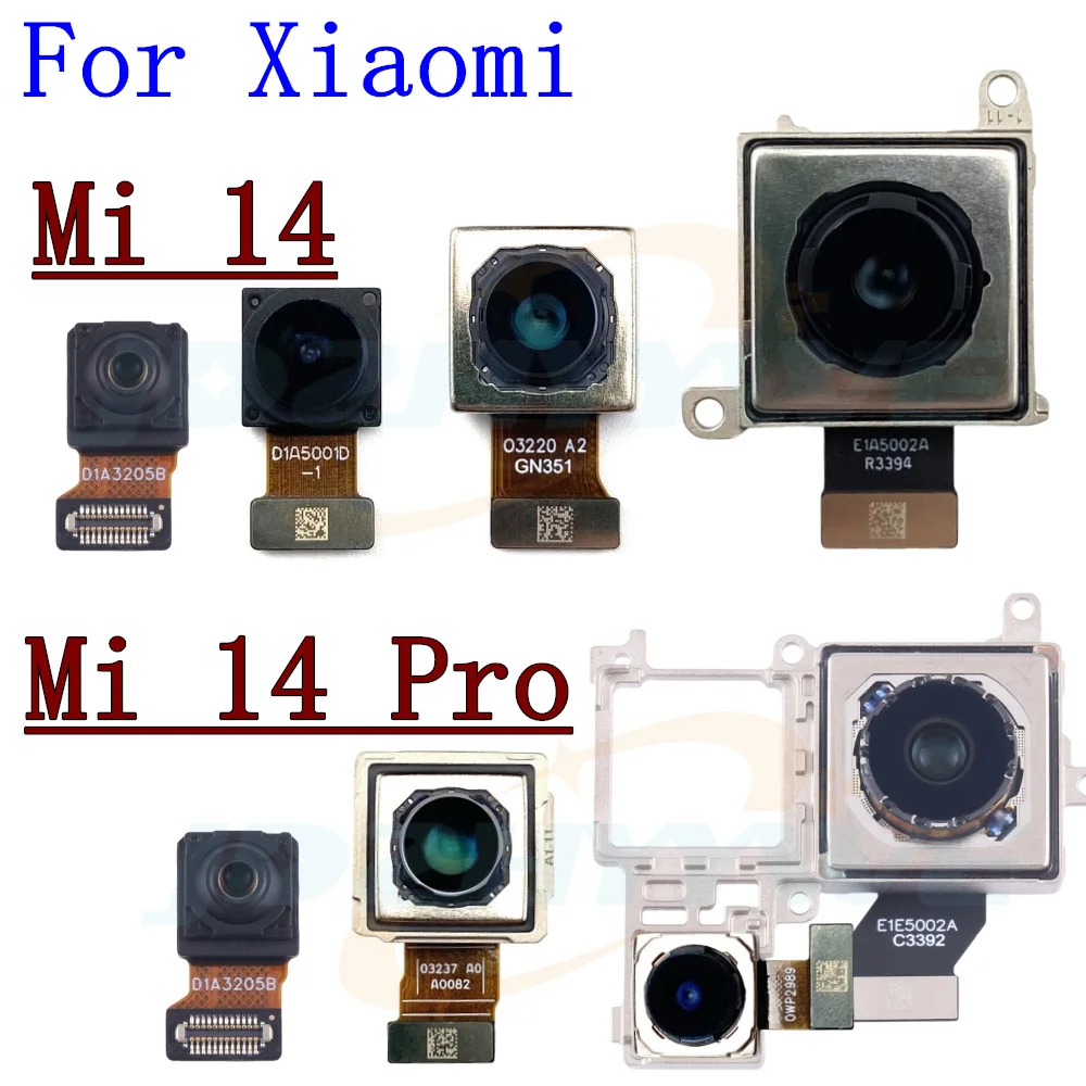Front Back Facing Main Camera For Xiaomi Mi 14 Pro Mi14pro Frontal Selfie Backside Wide Angle Rear Camera Flex Cable