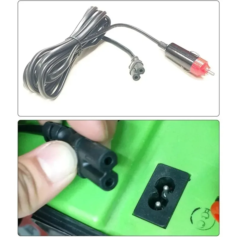 12V DC 8-Shaped Cable, Car Cigarette Lighter Power Cord for Car Washer & Auto Refrigerator