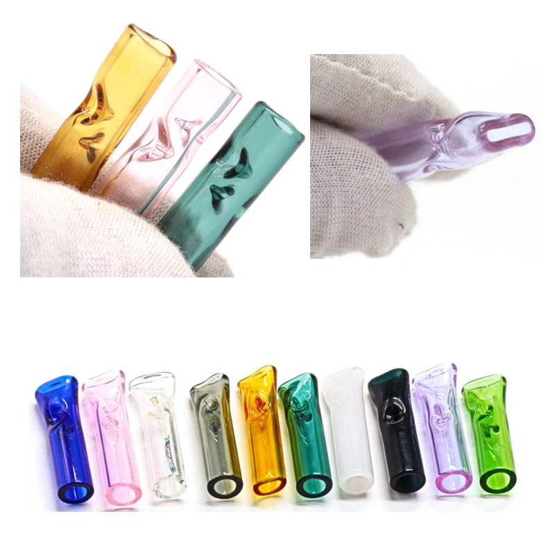 10Pcs Reusable Glass Rolling Paper Tobacco Holder Cigarette Filter Smoking Herbal Tool Mouthpiece For Father