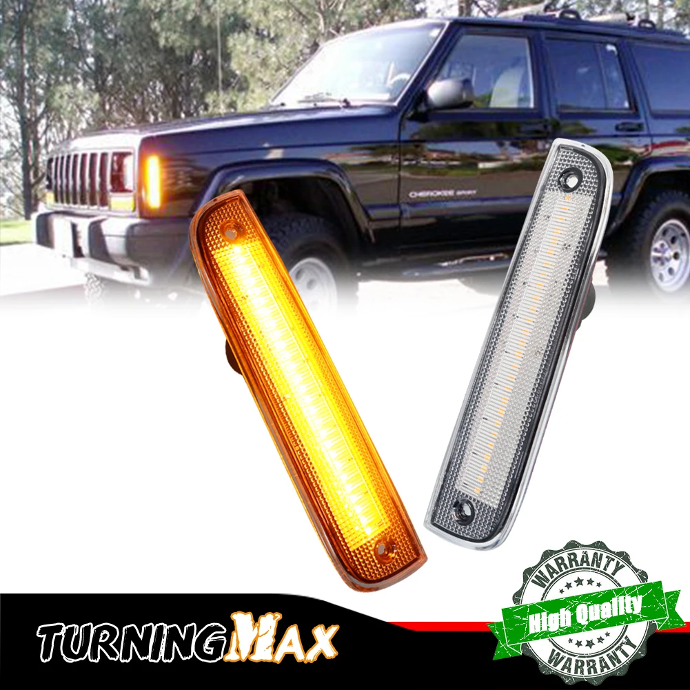Signal Flare Kit - 2개 앰버/화이트 LED 자동차 앞 범퍼