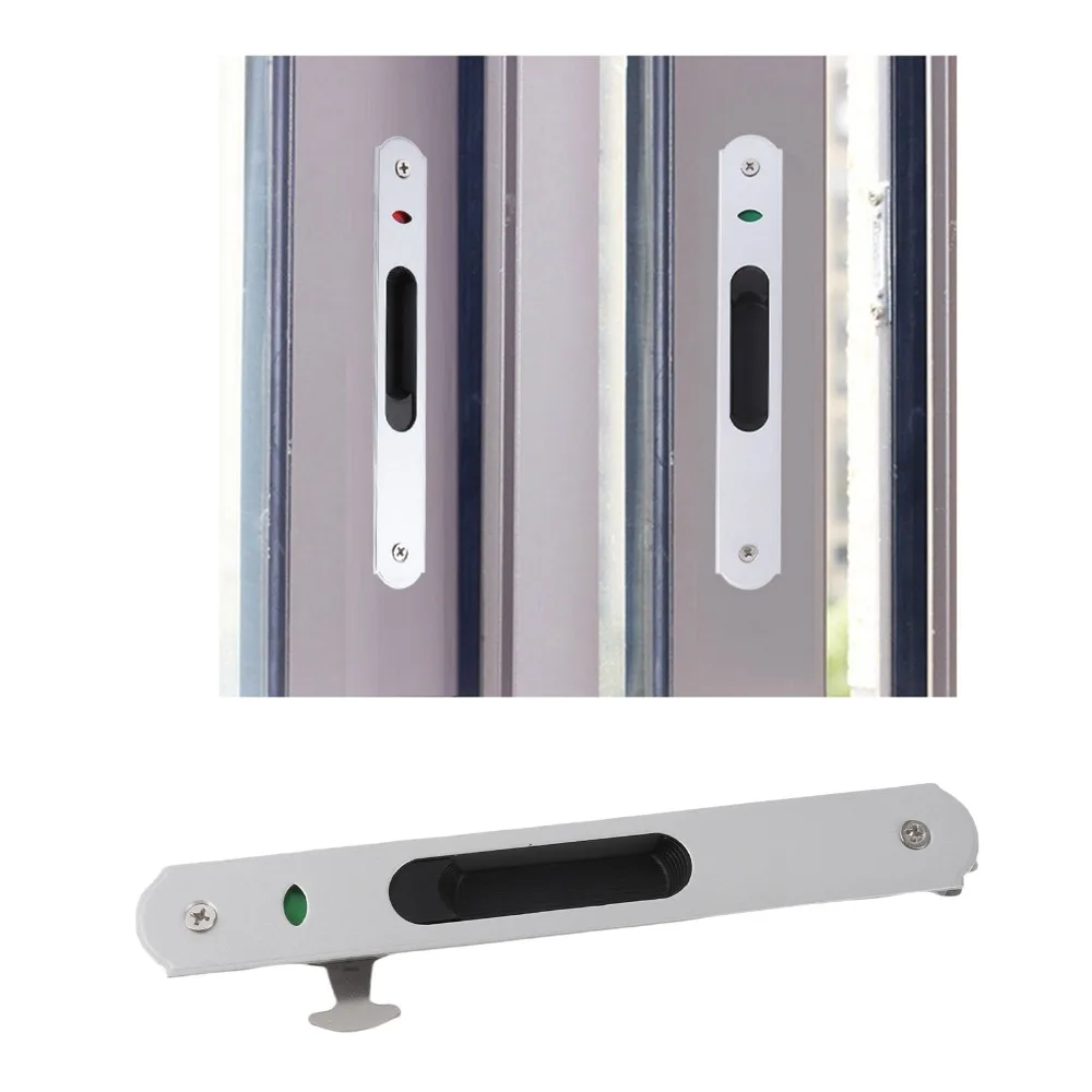 Modern Flush Mount Sliding Door Lock Keyed Lock Stainless steel Door Lock Catch Mortise Lock Handle Sliding Patio Doors