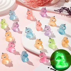 12/24/36pcs Mini Unicorn Resin Luminous Miniature Figurines Glow in the Dark for Home Garden Ornaments Party Decor Kids Gifts