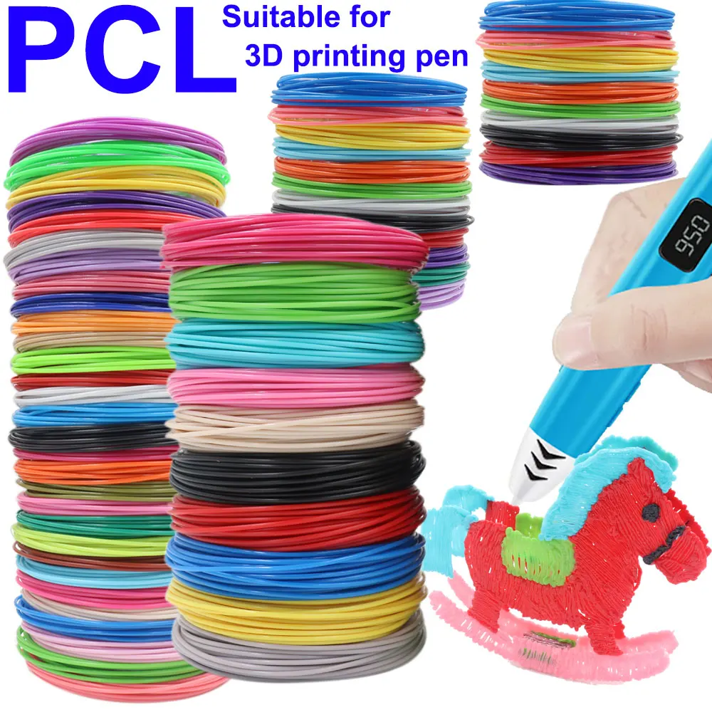 

Creative DIY High-Quality Color PCL Filament suitable for Low-Temperature Children's 3D Printing Pen,Bright Color,Safe,Smokeless