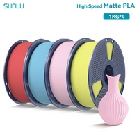 SUNLU 4KG High Speed Matte PLA Filament 1.75mm 1kg Spool High Speed Printing Filament Fit Most FDM Printer