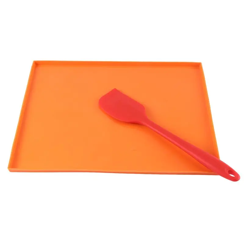 J1UL1N 4PCS Silicone Dehydrator Sheets Dehydrator Mats With Edge For Fruit Leather Liquid Fruits Meat Herbs With Scraper