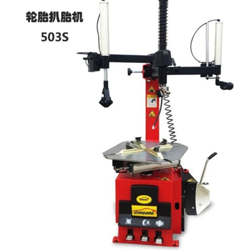 

Double auxiliary arm tire pick machine, body gearbox and motor, doubles the working efficiency of disassembly and assembly tires