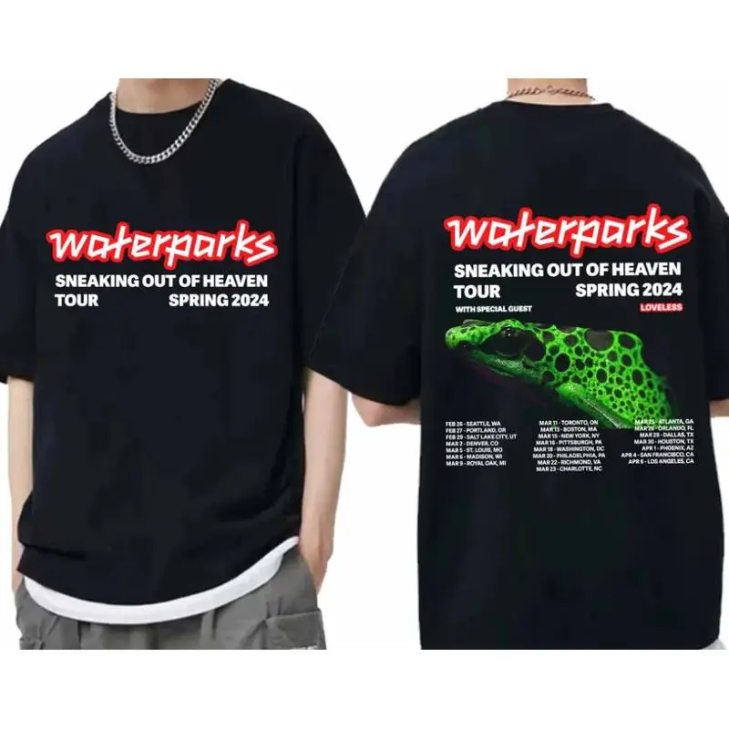 

Рубашка Waterparks Tour 2024, футболка Sneaking Out of Heaven 2024 Spring Tour