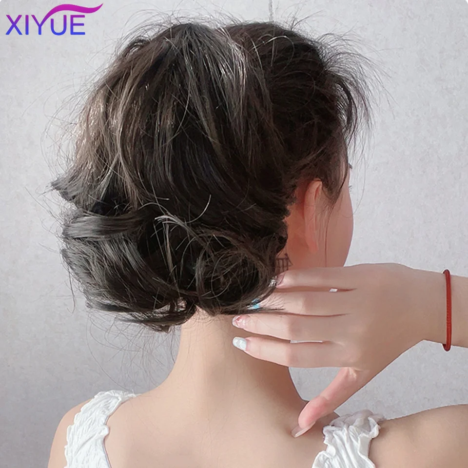 XIYUE Short Wavy Claw Clip On Ponytail Hair Extension Synthetic Ponytail Extension Hair For Women Pony Tail Hair Hairpiece