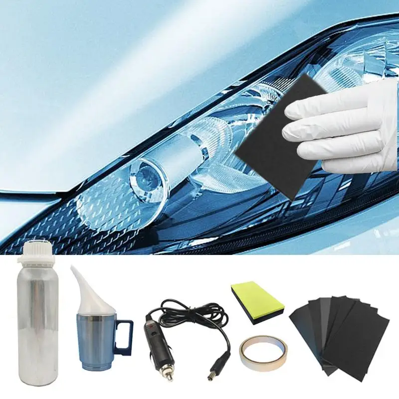 

Automobile Headlight Restoration Kits Car Headlight Glass Scratch Renovation Tool Atomizing Cup Restoration Set Repair Headlight