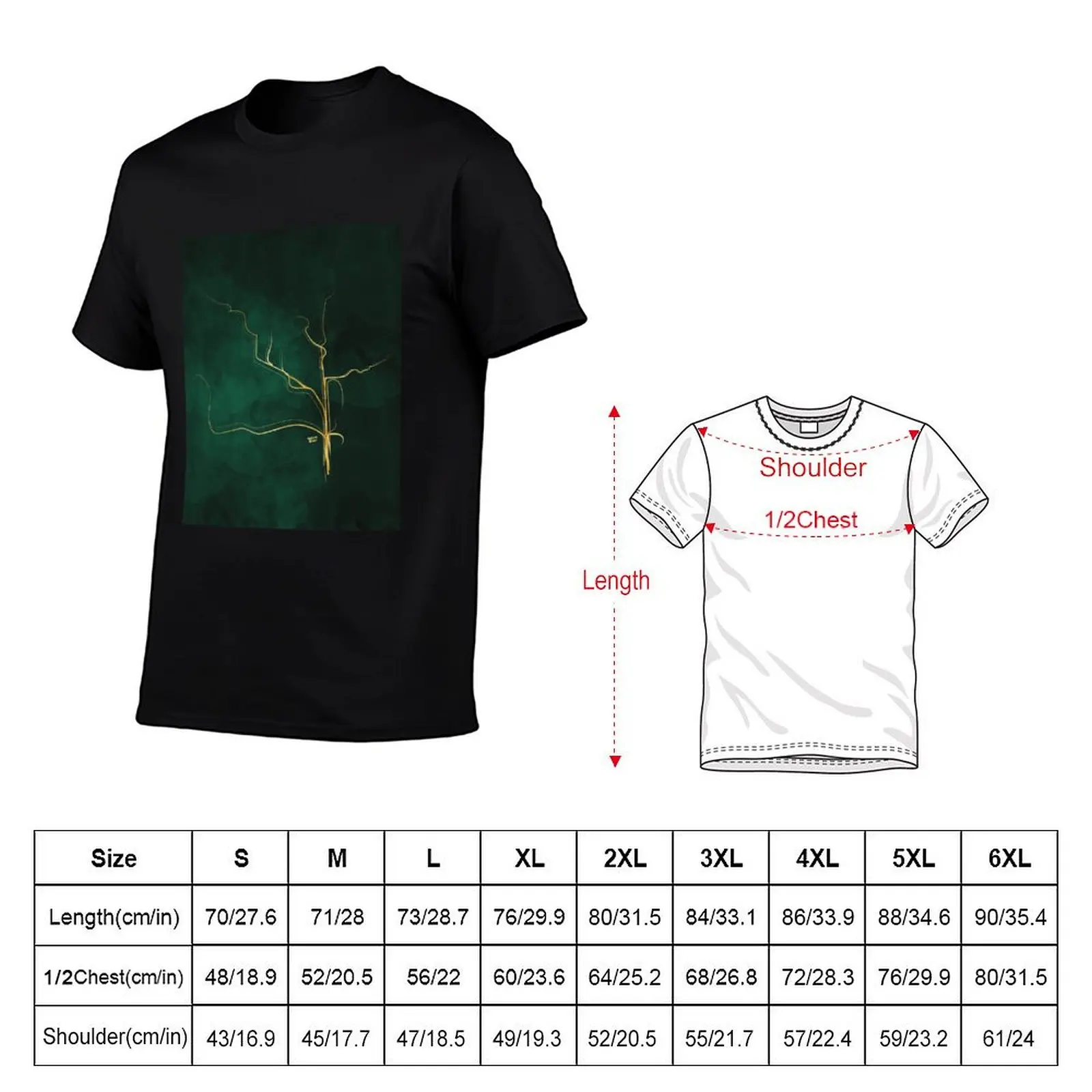 Kintsugi Emerald Green #art #decor #buyart #japanese #gold #green #kirovair #design T-Shirt