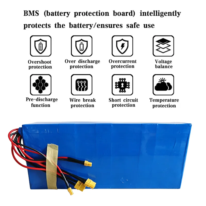 18650 Lithium Battery Pack 52V 21Ah 14S6P Built-in 20A Balanced 1500W High-power Electric Tool Backup Battery for Zero 10/10x
