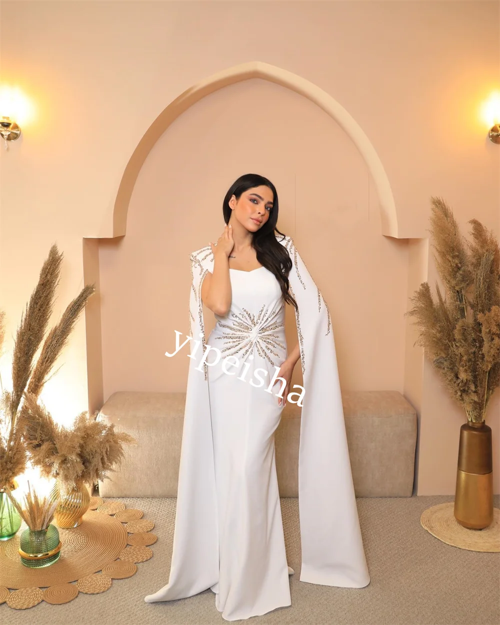 Sparkle Exquisite High Quality Jersey Sequined Christmas A-line Sweetheart Bespoke Occasion Gown Long Dresses