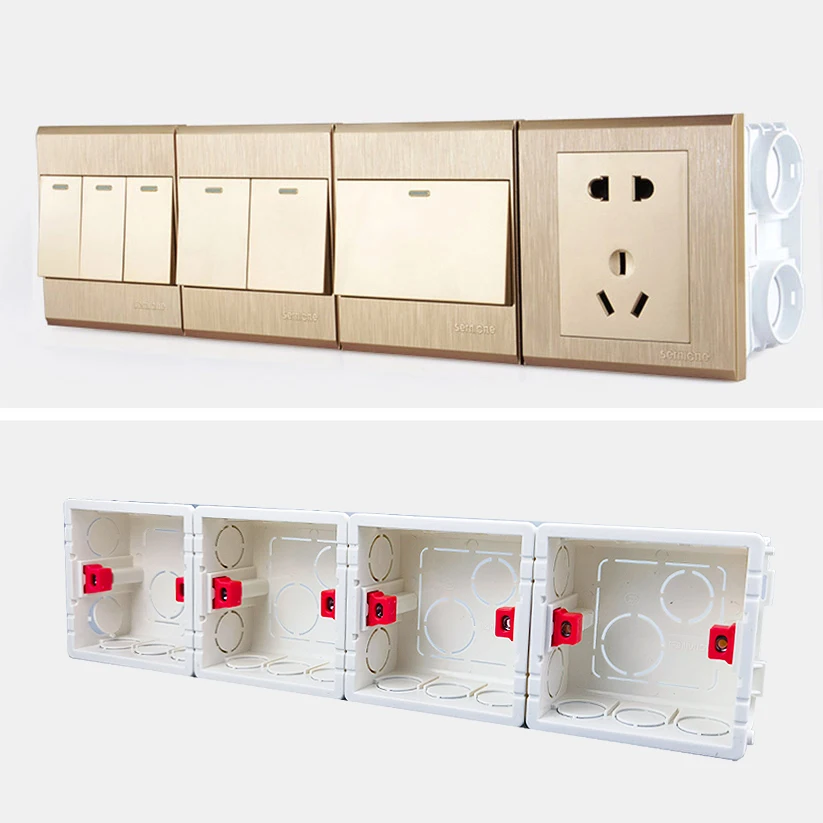 Wallpad Adjustable Mounting Box Internal Cassette 86mm*85mm*40mm For 86 Type Switch and Socket Cassette