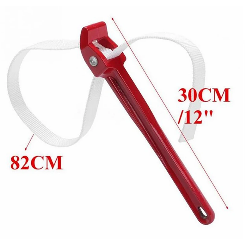 1 PC Oil Filter Handle Belt Strap Spanner Wrench Tool Aluminum Strap Wrench