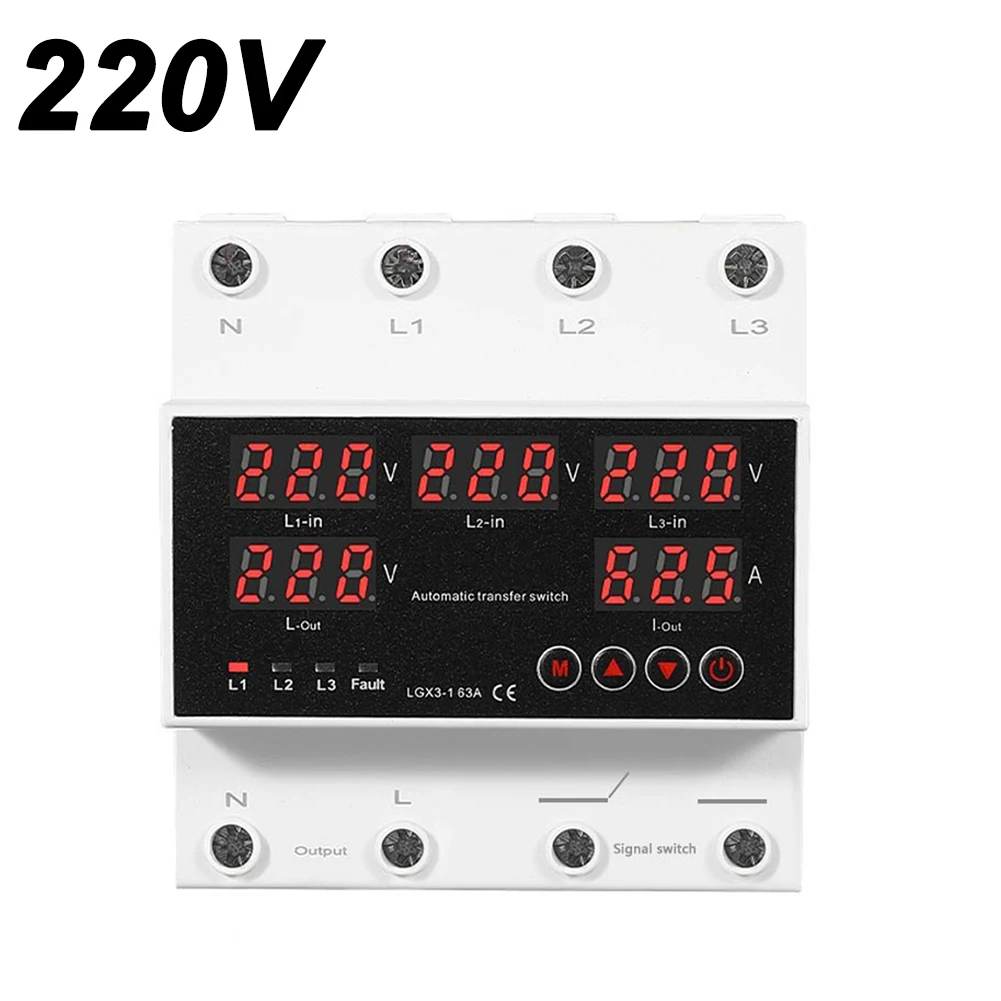 90*95*66 Mm Automatic Power Switch 63A Rated Current Multi-Layer Safety System Home Power Solution For Generator