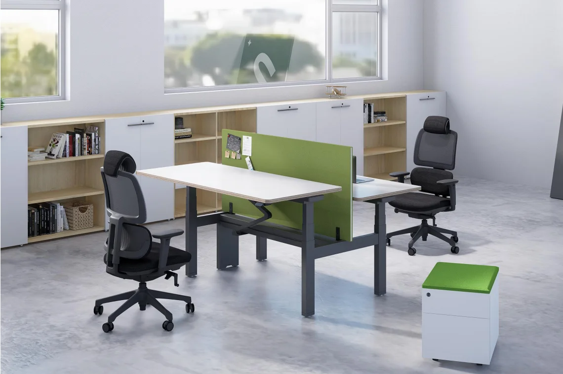 Office furniture standing desk office desks chair luxury student computer table office smart sit stand electric adjustable desk