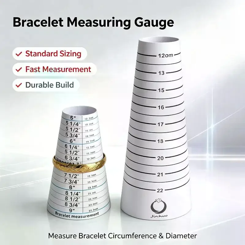 1pc Bracelet Bangle Sizing Cone Measuring Tool Jewelry Making Gauge Bangle Size Measurement Helper
