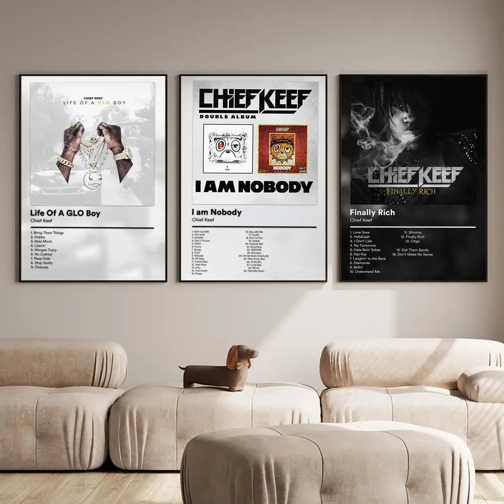 Popular Singer C-Chief Keef Album Poster PP Wall Decor Posters Celebrity Music Art Prints Bedroom Office Gift