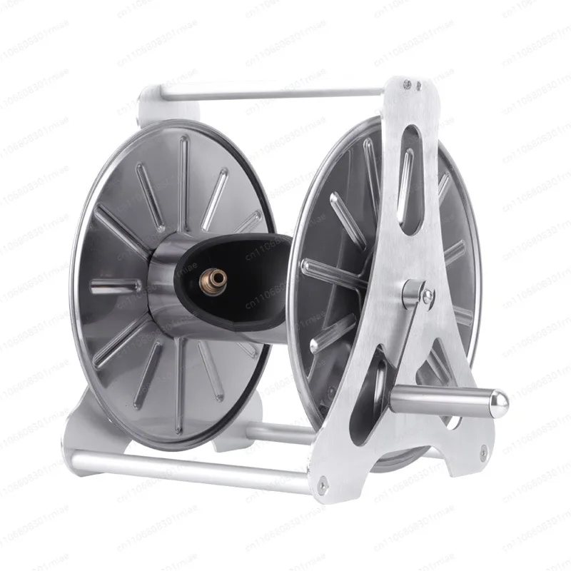 

Stainless Steel Metal Water Pipe Truck, Pipe Wrap Frame, Home Gardening Car Wash Hose with Flap Wall Mount Reel