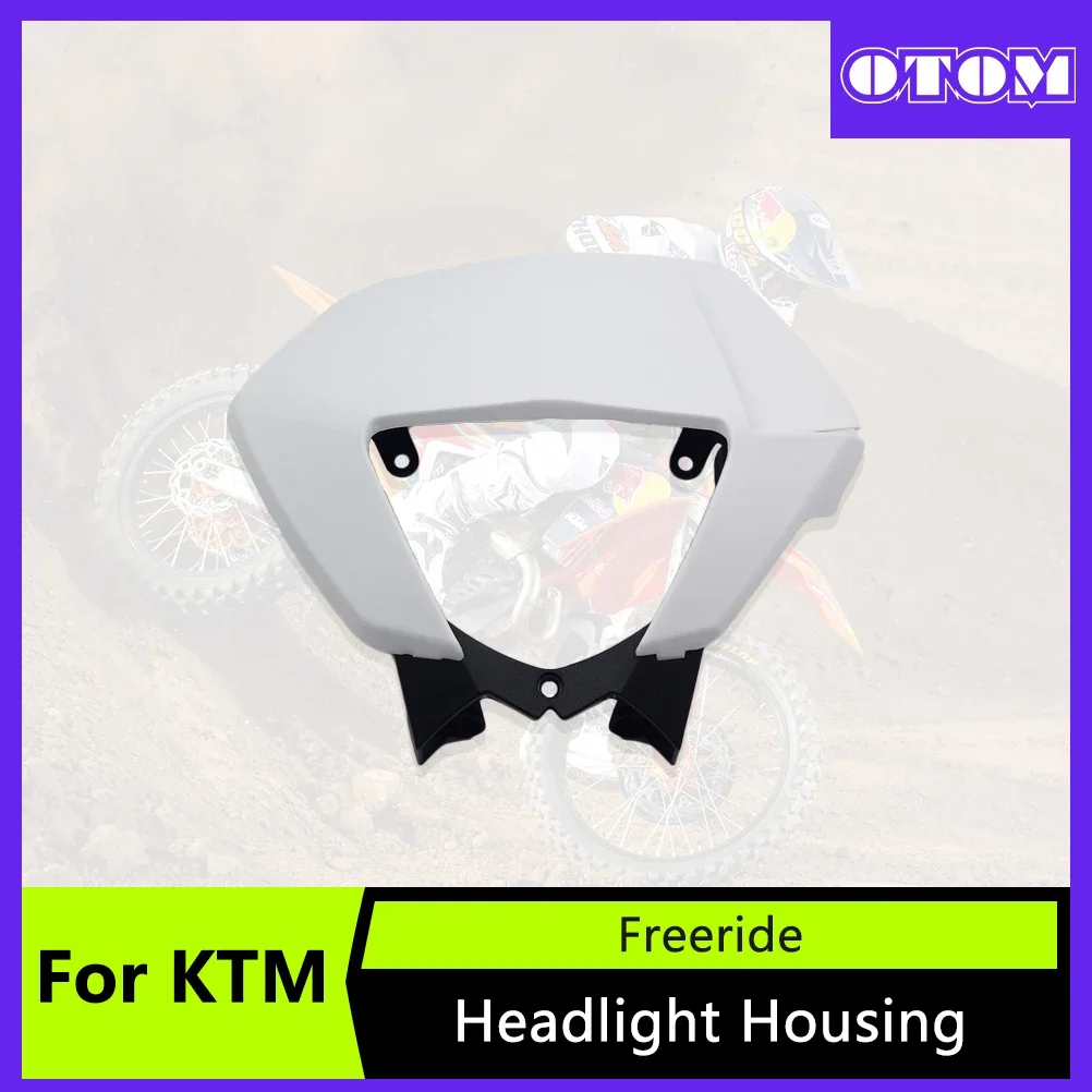 

OTOM Motorcycle Headlight Cover Plastic Headlamp Protector Shield For KTM Freeride E-SM 2016 E-XC 15-18 Headlight Housing