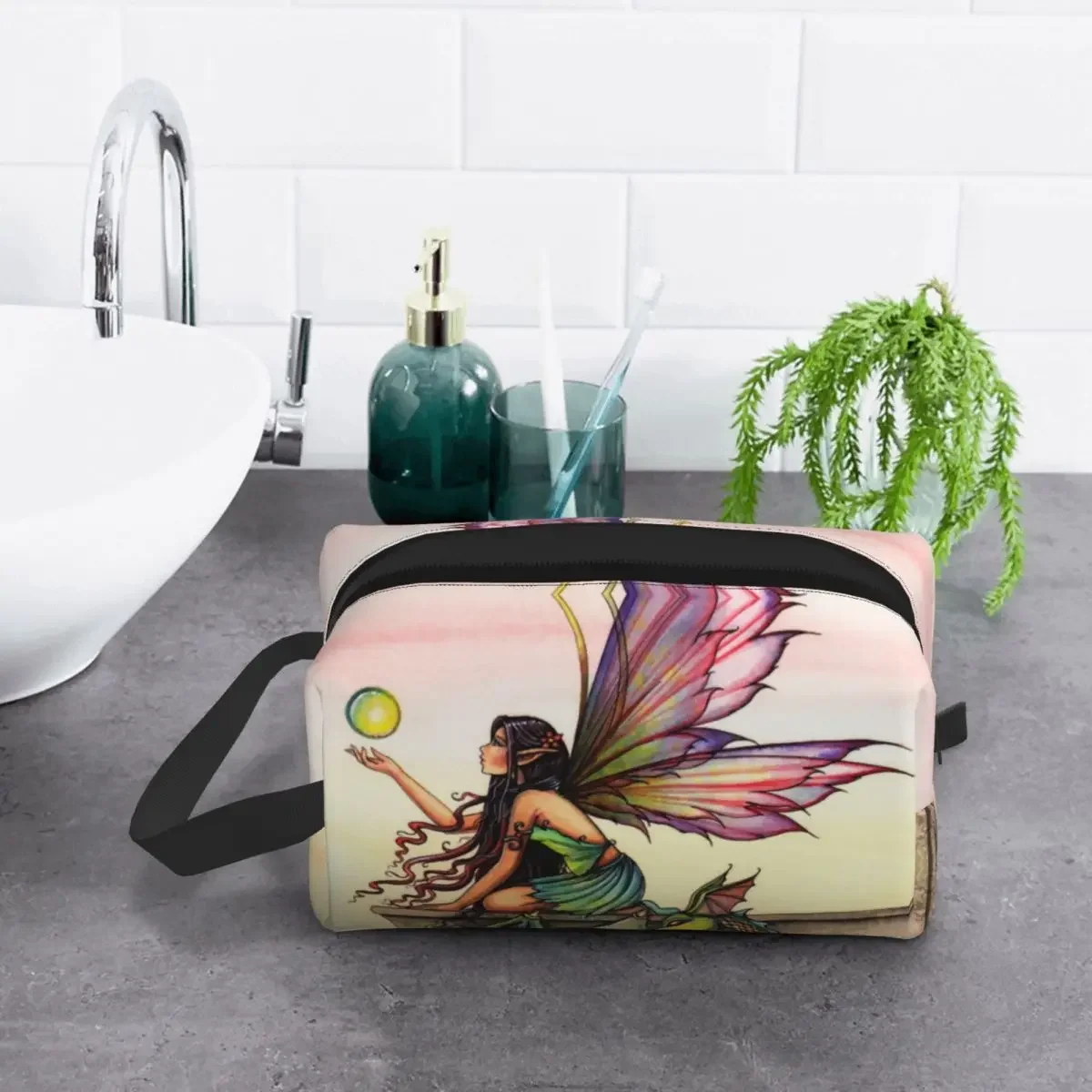 Dragons Orbs Fairy And Dragon Toiletry Bag Women Molly Harrison Cosmetic Makeup Organizer Lady Beauty Storage Dopp Kit Box