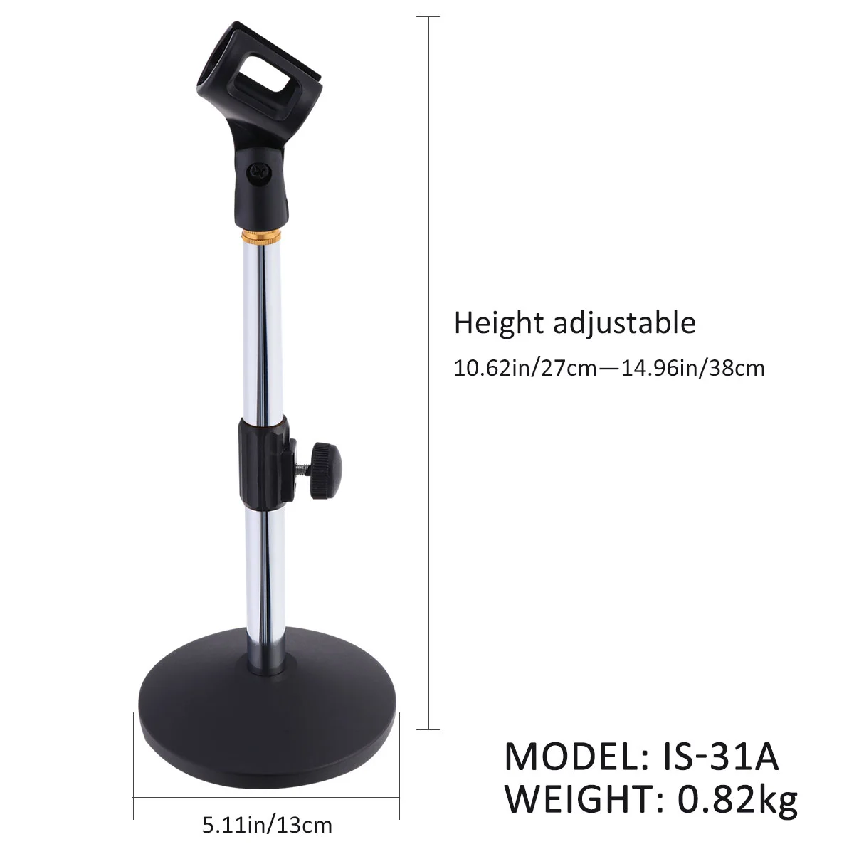 Liftable Microphone Stand Metal Base Desktop Bracket for Home Live Broadcast Online Conference Microphone Rack