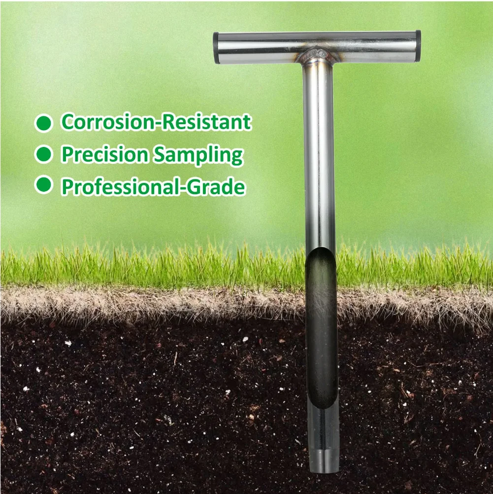 12inch/21inch Soil Probe Portable Soil Sampler Probe Stainless Steel Quick Inspection for Garden Lawn Maintenance Tool