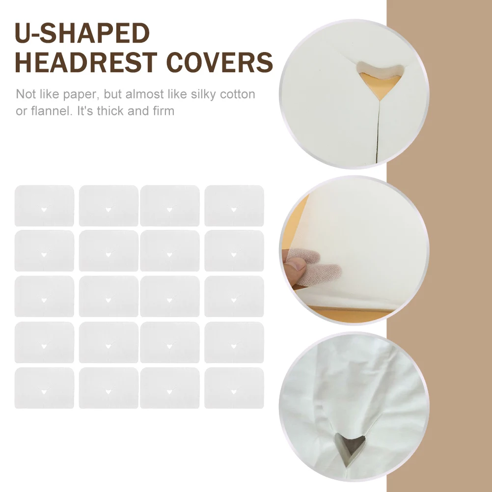 

100 Pcs Massage Table Covers Bed Hole Beauty -shaped Pillow Headrest Safe