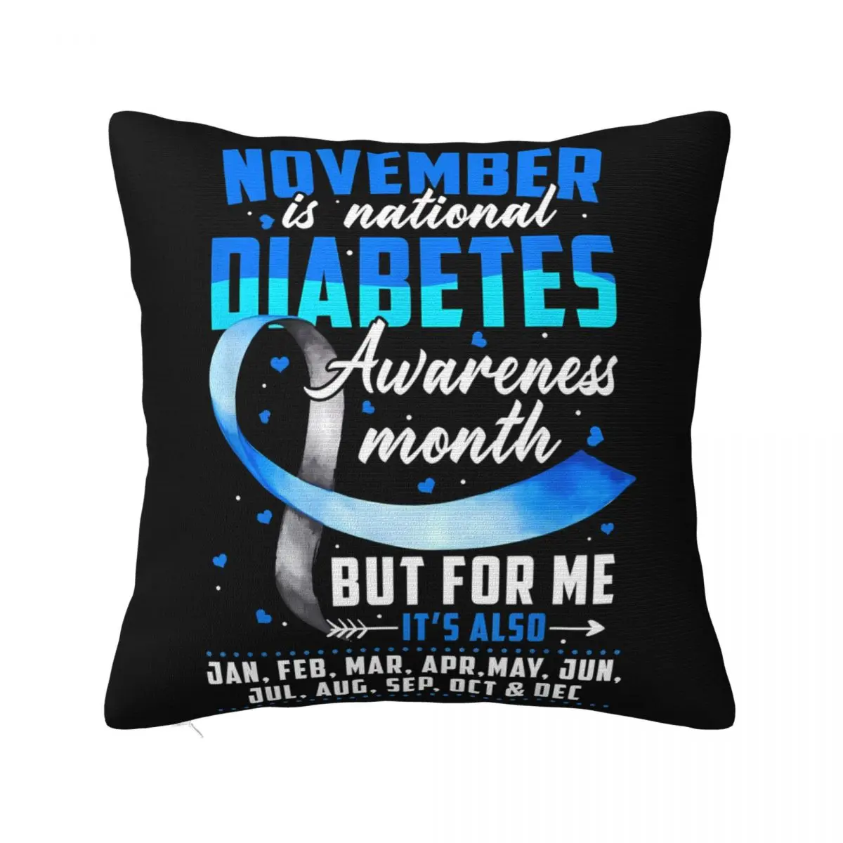 November Is Diabetes Awareness Month Pillow Cases Decorative Pillow Home And Decoration Pillow Case Pillow Cover