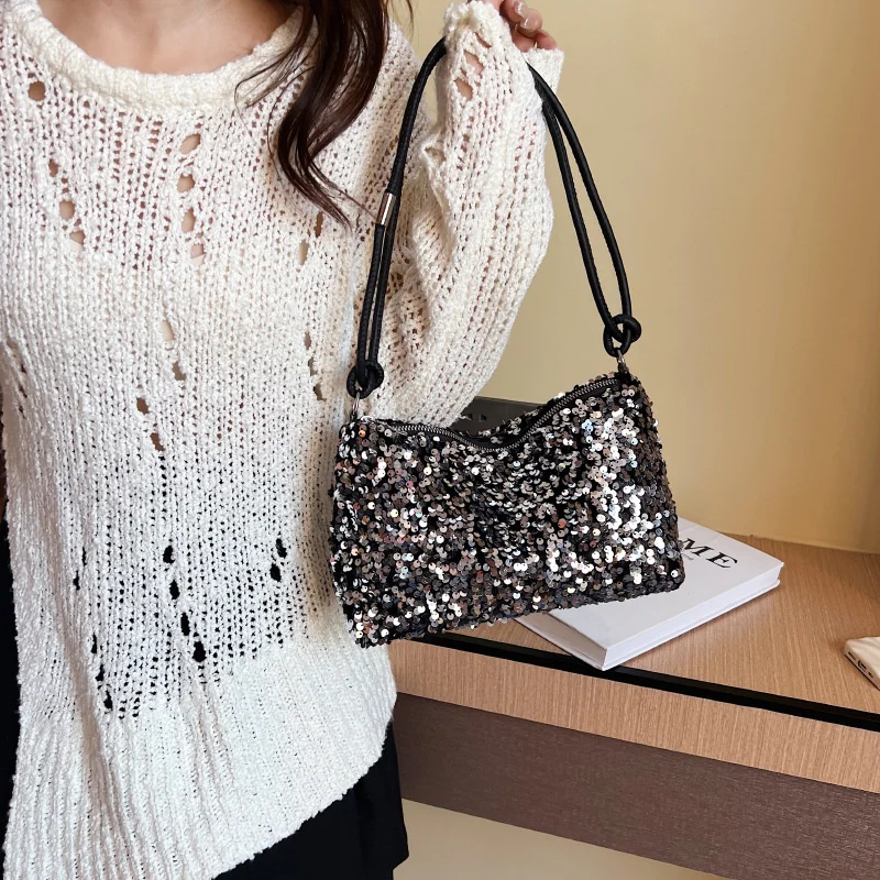 Female Crossbody Shoulder Bag Fashion Sequined Women\'s Square Bag Handbags  Tote Purse Chain Messenger Bag Lady Handbag